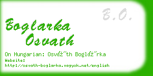 boglarka osvath business card